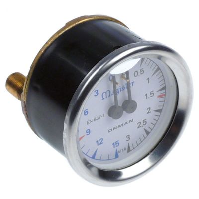 Manometru scala dubla MAGISTER ø 60 mm - Code 528980