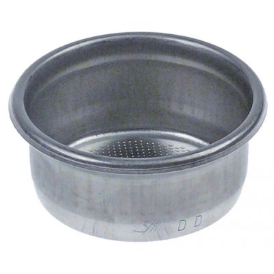Filtru nepresurizat pentru 2 cafele tari, exterior ø 66 mm, montare ø 57 mm, H 28 mm, 18 grame cafea, din inox - 529027