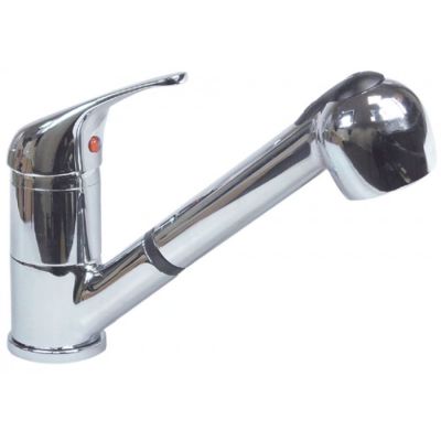 Baterie monobloc cu dus mobil extractibil, 1/2", cu buton jet/dus - 548039