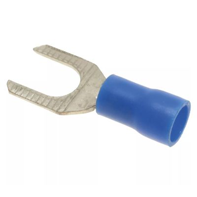 Papuc terminal furca M6 ø 6,5mm, pentru fir 1,5-2,5mm², Cu gal Sn, set 20 buc - 550176B