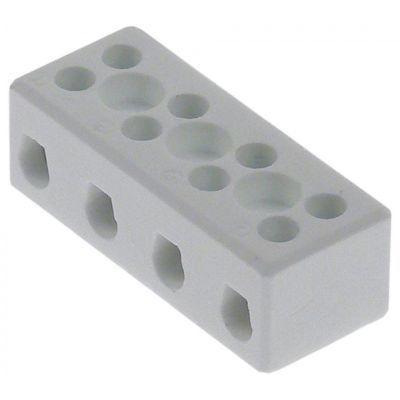 Sir de 4 cleme ceramice 10 mm², max. 30 A, max 450 V, L 60 x 28 mm, H 20 mm - 550414