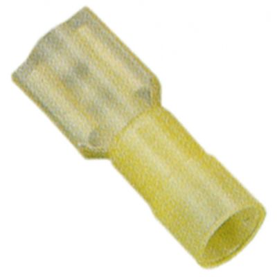 Papuc terminal izolat complet galben 6,3x0,8 mm, pentru fir 4,0-6,0 mm², t.max.105°C, set 100 buc - 550643
