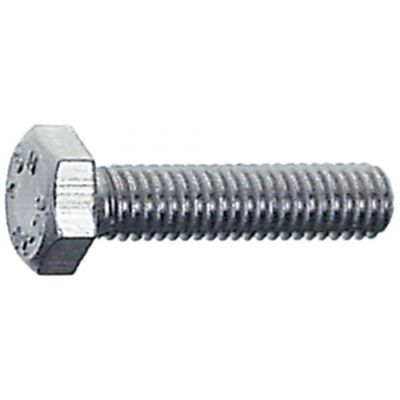 Surub inox filet M6 / 25 mm, cap hexagonal 10 mm, conform DIN 933 / ISO 4017, plic cu 10 bucati - 560089