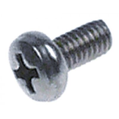 Surub din inox M4, lungime filet 8 mm, cap cruce ø 8 mm - 560365