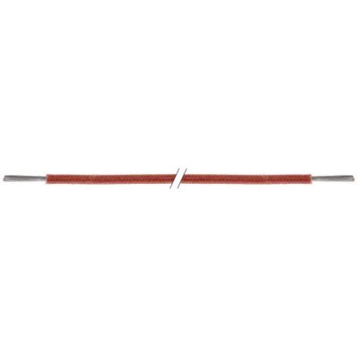 Cablu 4 mm² din fire de cupru nichelate, izolat cu fibra de sticla siliconata, t.max. 250°C, 300/500V, maro, lungime 100 metri - 570077