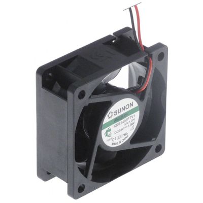 Ventilator axial SUNON 60 x 60 mm, H 25 mm, 24VCC, putere 1,9W, lagar magnetic, cablu 300 mm - 601679
