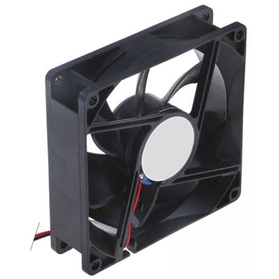 Ventilator axial patrat 92 x 92 mm, H 25 mm, 24 V CC, 2,4 W rulment cu bile, cablu 300 mm - 601680
