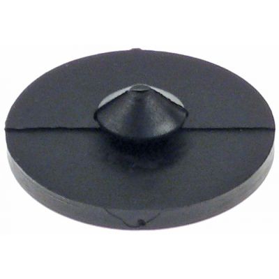 picior ø 30mm Î 4mm ø montaj 10mm înălțime totală 9.5mm cauciuc P 1bucată