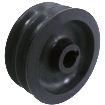 Fulie dubla din plastic, ø 75 mm, pentru ax ø 13 mm, adancime sant 6 mm, pentru curele trapezoidale - 691229