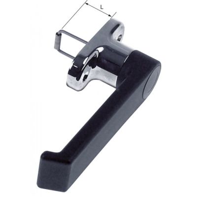 door handle for headed units L 145mm W 40mm H 62mm spring length 55mm outer black