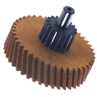 Primul pinion ø 58 mm / 41 dinti si ø 21,3 mm / 18 dinti, ax ø 8 mm, pinion 65116000 - 695586