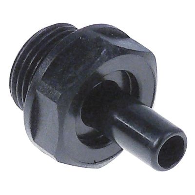 hose connector 3/8" plastic straight grommet ø 8mm grommet length 17mm total length 32mm