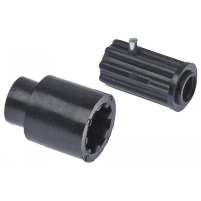 coupling set L 44mm D1 ø 23mm D2 ø 11mm int. ø 1 7/8mm teeth 8