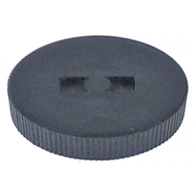 knob for PCB ø 26 mm black Qty 1  pcs
