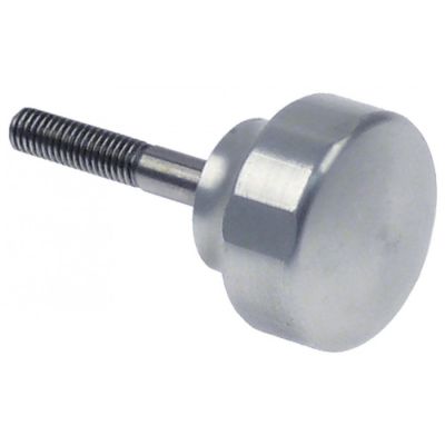 locking screw M5 L 47mm handle ø 25mm silver