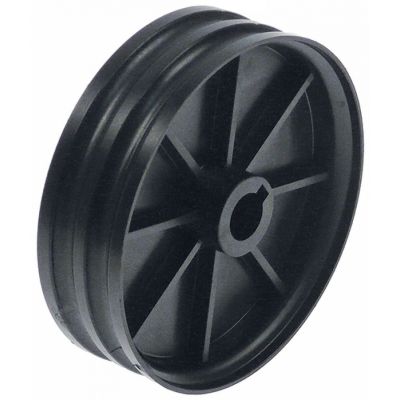 fulie pentru curea rotunda caneluri 8 ø disc 105mm orificiu ax ø 14mm lățime disc 31mm