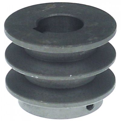 V-belt pulley disc ø 58 mm double shaft intake ø 24 mm groove depth 10 mm