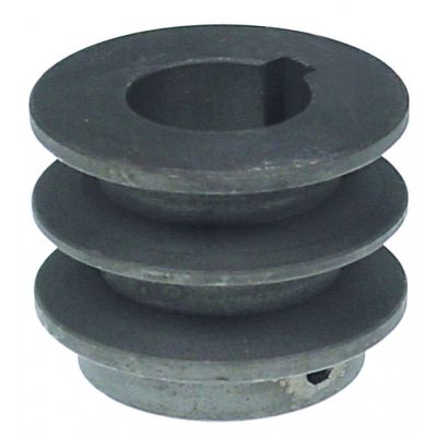 V-belt pulley disc ø 45 mm double shaft intake ø 28 mm groove depth 10 mm
