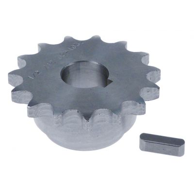 Pinion cu 15 dinti pentru lant 08, diviziune 1/2", orificiu ax ø 20 mm, H 28 mm - 697776