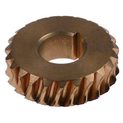 Pinion reductor ext ø 39 mm, ax ø 16 mm, latime 12 mm, cu 23 dinti, din alama - 697792