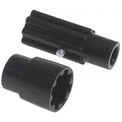 coupling set L 54mm D1 ø 16mm D2 ø 20mm int. ø 1 7mm teeth 8