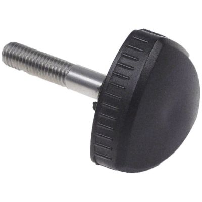 locking screw M8 thread length 26mm handle ø 47mm black plastic edition