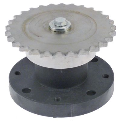 Suport cuplaj malaxor, complet asamblat cu pinion pentru lant 08 B-1, cu 29 dinti, 107 mm - 698415