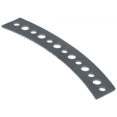 gasket L 155mm W 24,5mm D2 ø 7mm hole ø 9mm hole distance 12mm 13 holes graphite