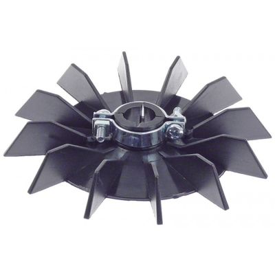 pală de ventilator ø 124mm Î 18mm orificiu ax ø 15mm plastic palete 12