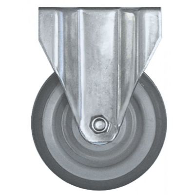 Roata castor ø 100 mm, fixa, flansa montare 90x70 mm, INOX, max. 80 kg - 700219