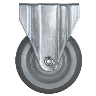 Roata castor ø 125 mm, fixa, flansa montare 90x70 mm, INOX, max 100 kg - 700226