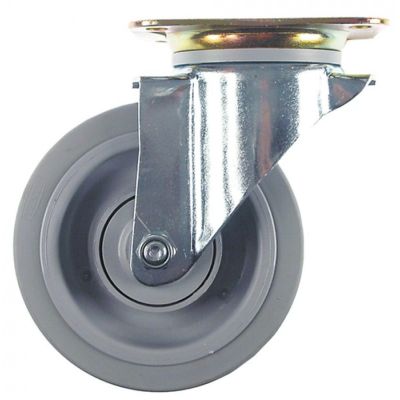 Roata castor ø 160 mm, pivotanta, flansa montare 137x105 mm, greutate maxima 300 kg, otel zincat, cu rulment - 700243