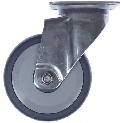 Roată fixare placă DG 61x51mm Î 158mm ø 100mm lățime roată 32mm carcasă oțel inoxidabil - 700294