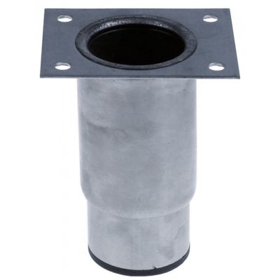 equipment foot tube ø 64 mm plate size 80x100mm hole distance 56x78mm H 130-180mm SS size
