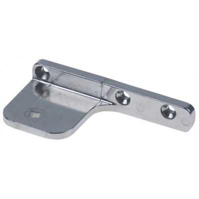 Suport balama stanga, 100 x 48 mm, H 17 mm, din zinc turnat si cromat - 700879