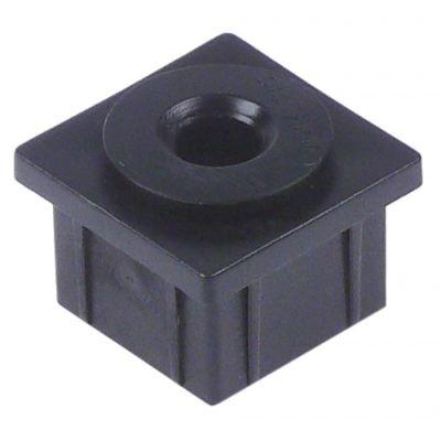 bush for door hinge ID ø 7,5mm L 25,5mm W 25,5mm black 22x22mm H 2,5mm