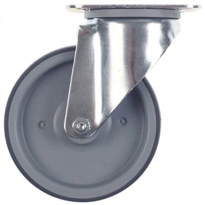 swivel castor ø 125 mm housing chrome-plated steel plate size 105x85mm