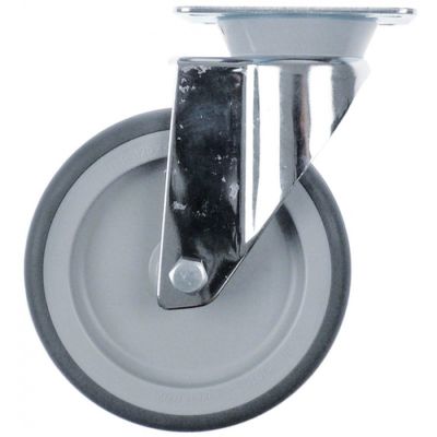 swivel castor ø 125 mm housing chrome-plated sheet steel
