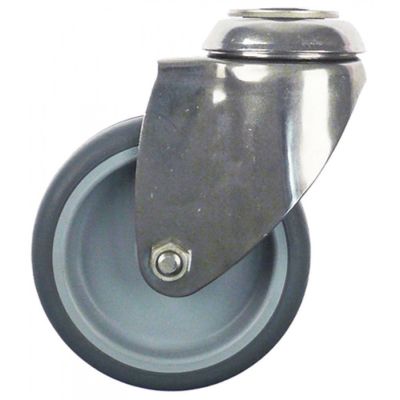 swivel castor ø 100 mm bolt hole bolt hole ø 11 mm housing stainless steel capacity 80 kg