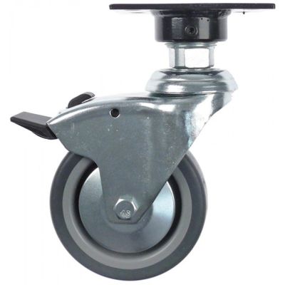 swivel castor with swivel brake ø 100 mm plates fixing 96x90mm plate size mm