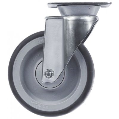 Roata castor ø 125 mm, pivotanta, flansa montare 90x70 mm, INOX, max 100 kg - 701285