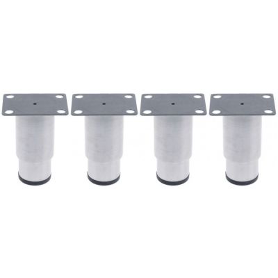 set picioare ø țeavă 59mm dimensiuni placă 70x95mm DG 50x75mm Î 130-180mm oțel inoxidabil