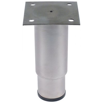 equipment foot tube ø 61 mm plate size 100x100mm hole distance mm H 140-200mm SS size  Qty 1  pcs