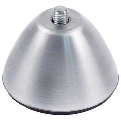 equipment foot thread M5 thread L 13 mm H 25 mm ø 37,5 mm aluminium conical Qty 1 pcs bore ø 6 mm
