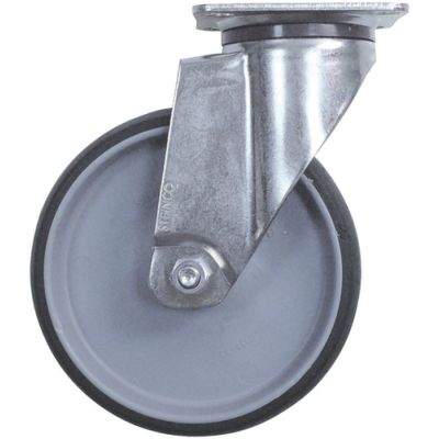 swivel castor ø 125 mm plates fixing 77x67mm housing zinc-plated sheet steel plate size mm