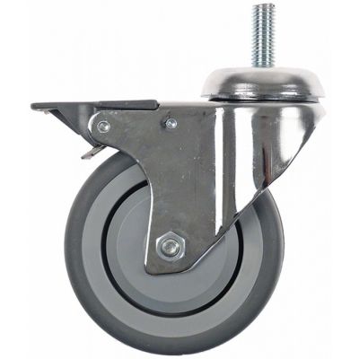 Roata castor cu frana ø 100 mm, maxim 80 kg, filet M12 - 710012