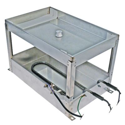 Tava colectare si evaporare condens, cu incalzire, L 380 x 240 mm, H 250 mm - 750006