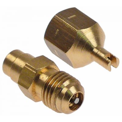 Schrader valve complete connection 6mm soldering connection
