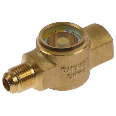 Vizor agent frigorific DANFOSS SGN 10, cu indicator, filete SAE 3/8", L 82mm, -50 +80°C - 750413