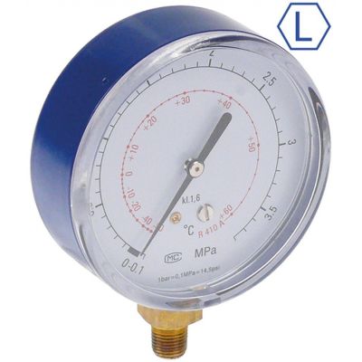 manometer 1/8" NPT ø 80mm R410a LOW